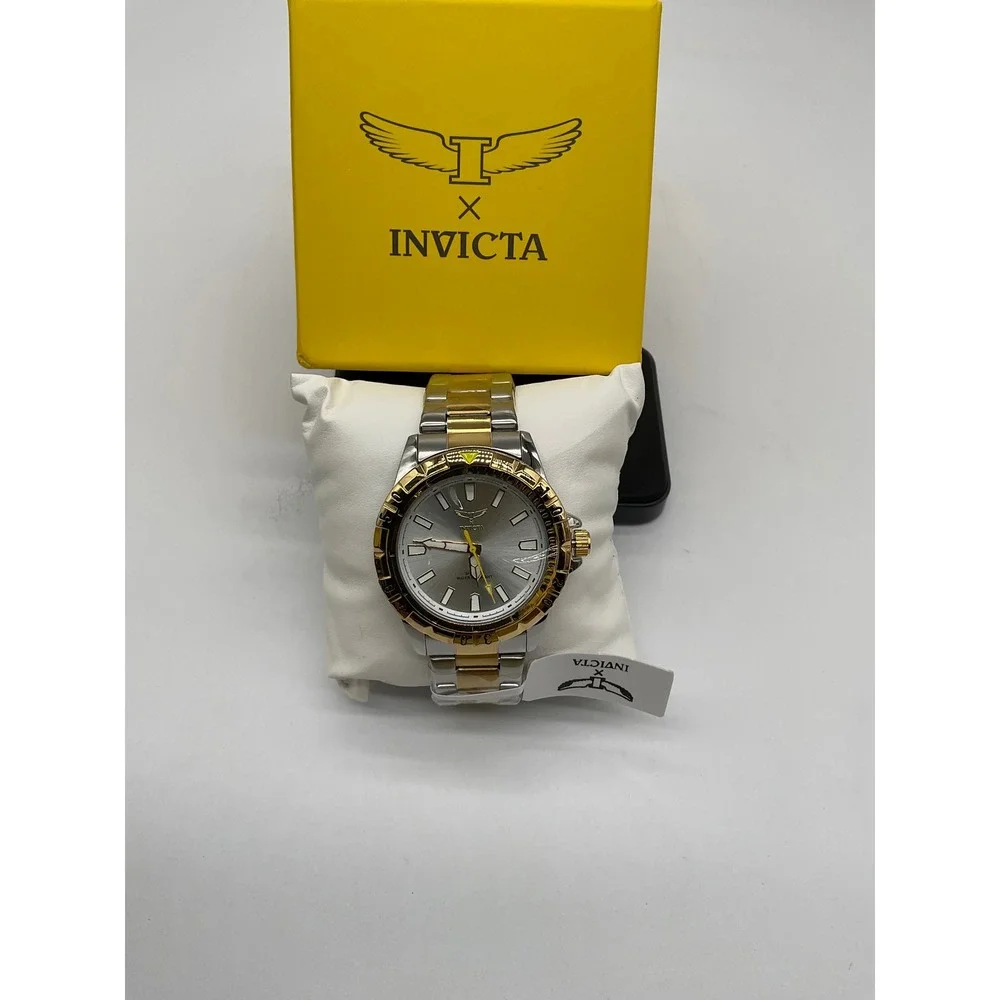 Invicta Specialty I 69036 Mens Two Tone Stainless Steel 42mm Silver Dial Watch
